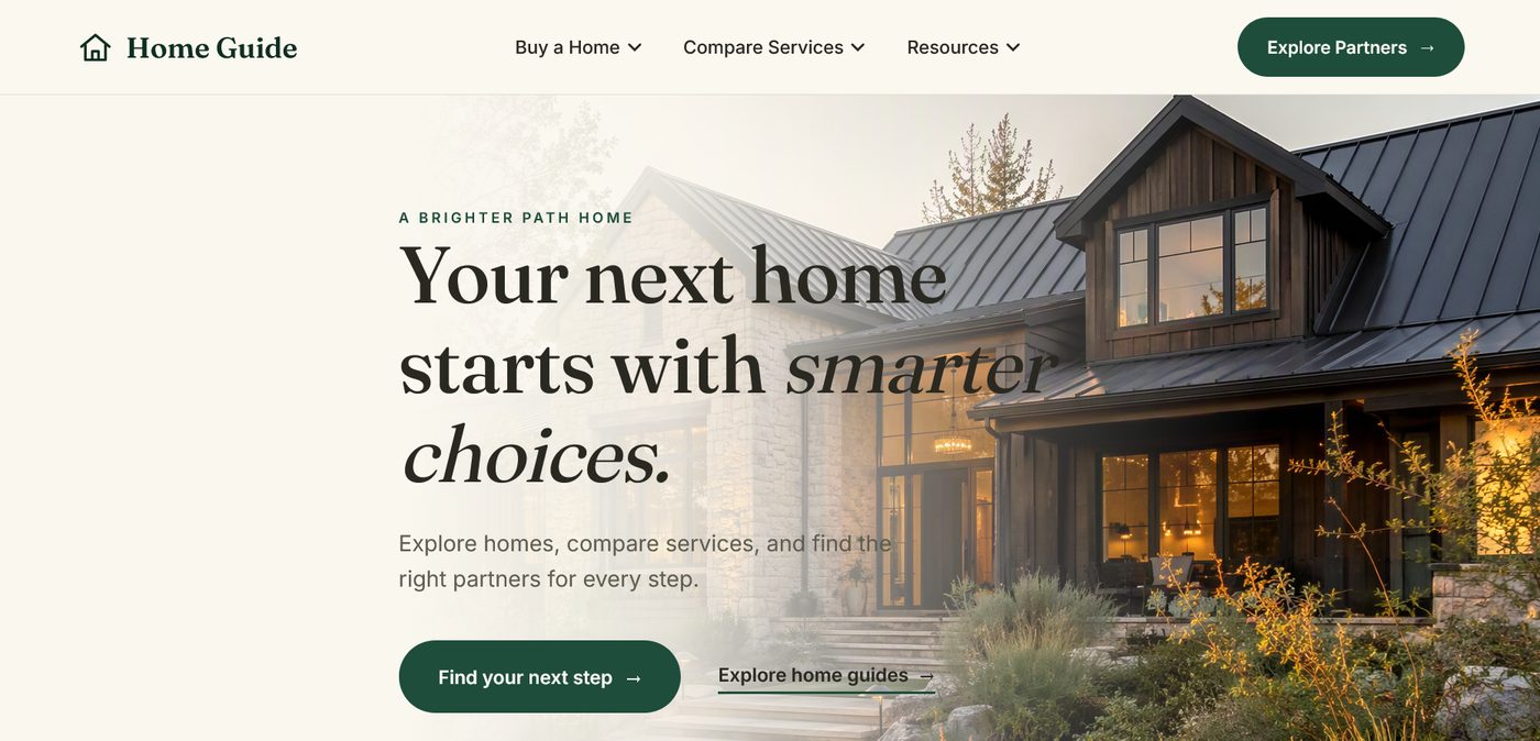 Screenshot of Home Guide