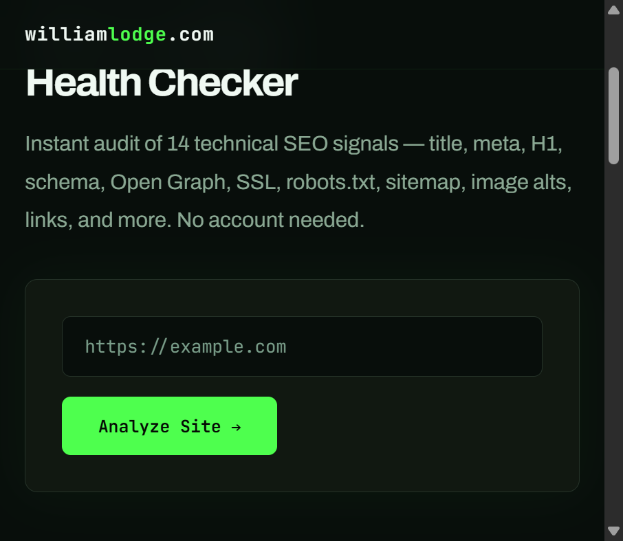 SEO Health Checker